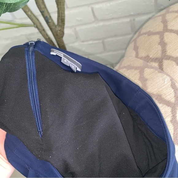 Vince Size 0 Pleated Mini Skirt Navy Blue - Picture 7 of 8